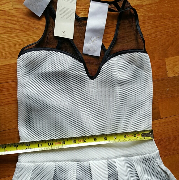 NWT$200 LUXURY  FASHION ❤ Sporty Sheer Scuba Dress - Picture 3 of 6